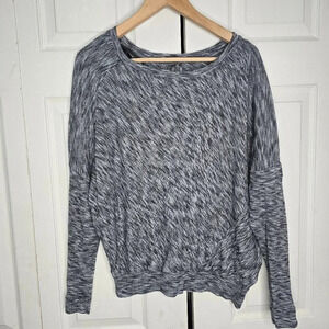 By Anthropology Sweater Size Small‎ Long Dolman Sleeve Heather Gray Cotton